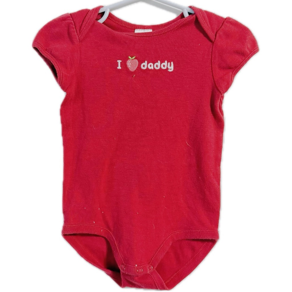 Gymboree Red 'I Love Daddy'‎ Bodysuit